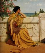 John William Godward Leisure Hours oil painting picture wholesale